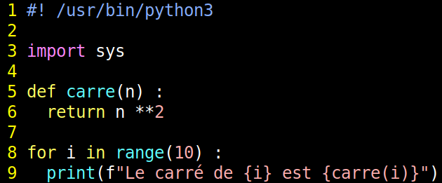 exemple de code avec le modèle de couleur ‘koehler’