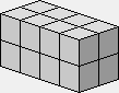 Prisme droit de base carrée de côté 2 et de hauteur 4