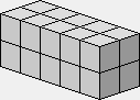 Prisme droit de base carrée de côté 2 et de hauteur 5